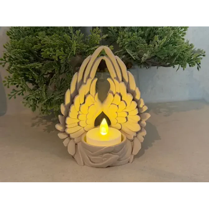 Portavelas Led Alas De Ángel 2