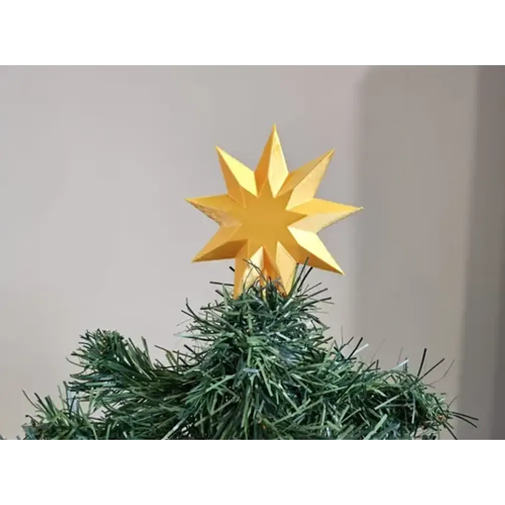 Remate Para Árbol De Navidad - Estrella De 9 Puntas 1