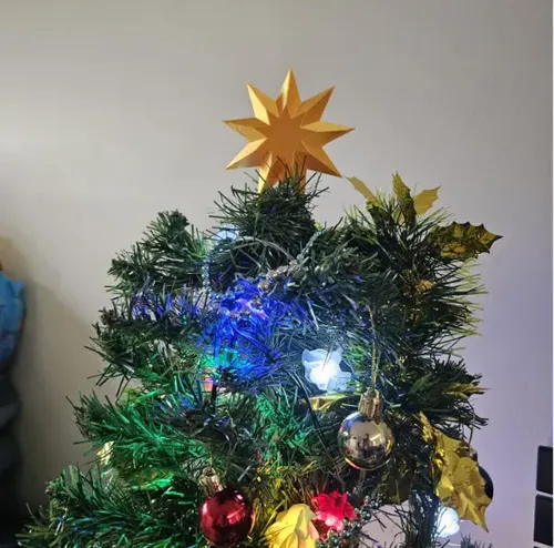 Remate Para Árbol De Navidad - Estrella De 9 Puntas - Foto 2