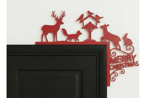 Decoración De Marco De Puerta Navideña Renos Navideños