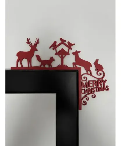 Decoración De Marco De Puerta Navideña Renos Navideños - Foto 2