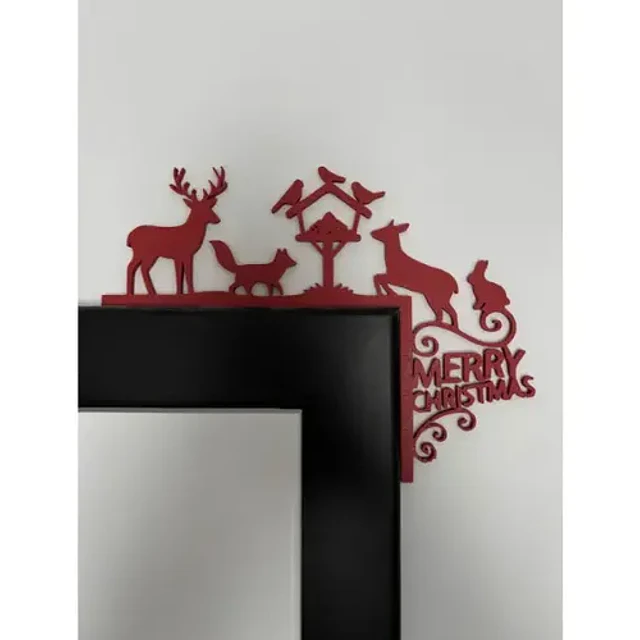 Decoración De Marco De Puerta Navideña Renos Navideños