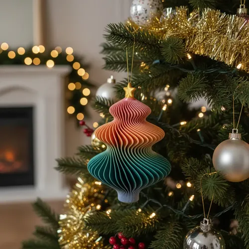 Decoración Navideña - Árbol Multicolor En Forma De Espiral - Foto 3