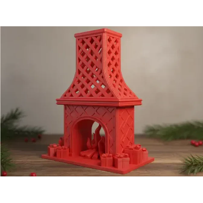 Decoración De Chimenea Navideña 1