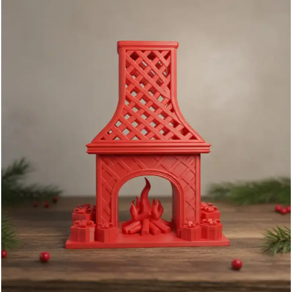 Decoración De Chimenea Navideña 2