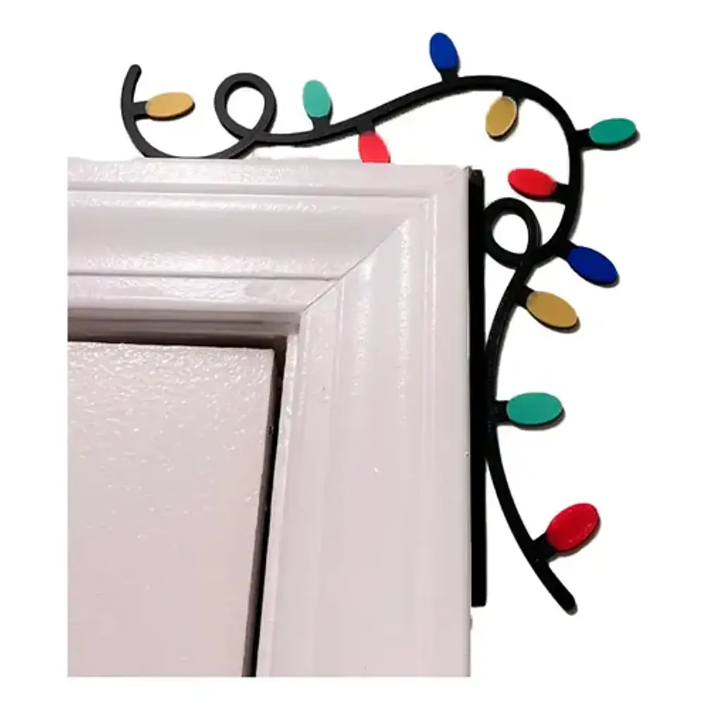 Adorno Navidad - Esquinero De Puerta Luces 1