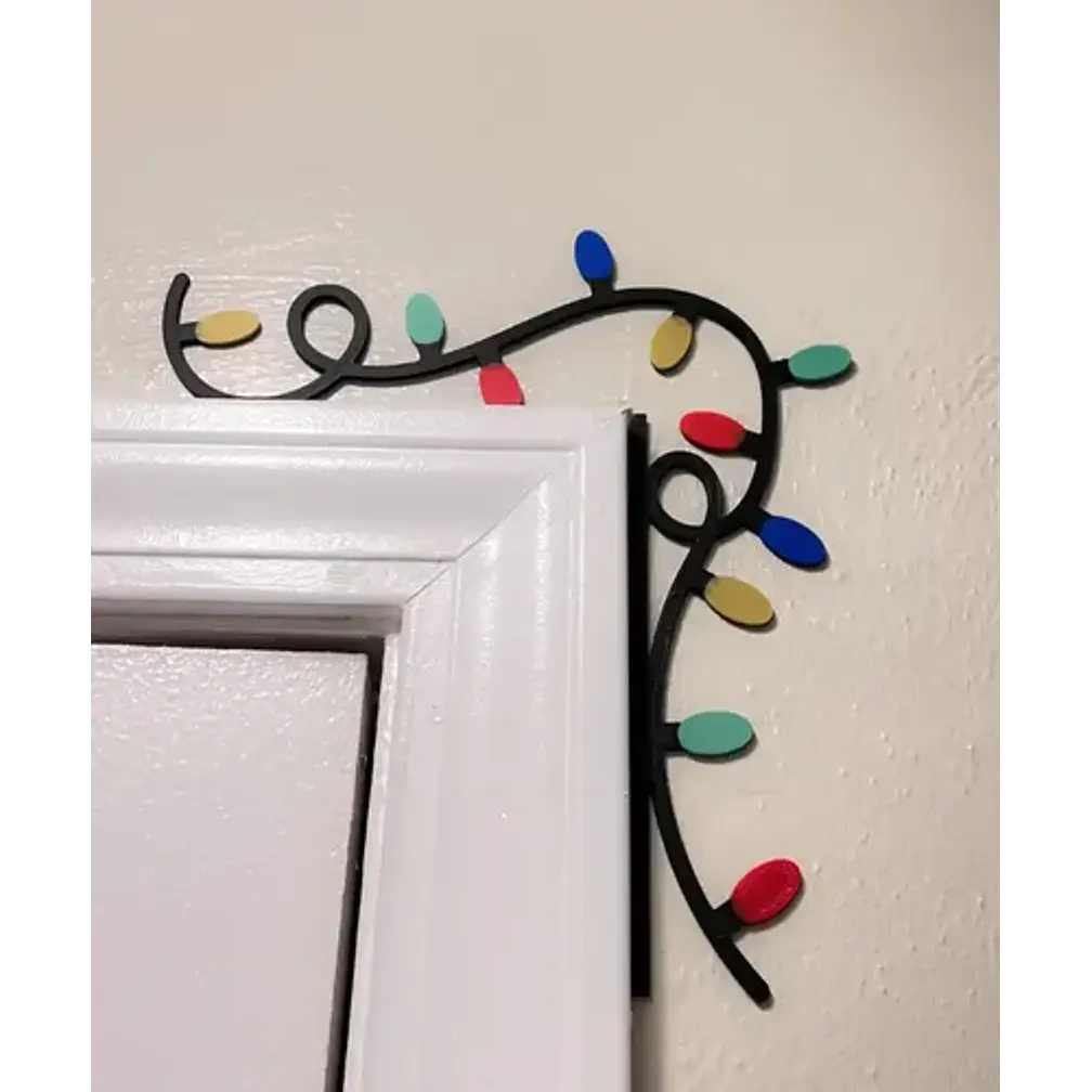 Adorno Navidad - Esquinero De Puerta Luces 3