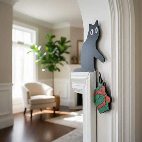 Adorno Para Esquina De Puerta Estilo Gato Festivo - Foto 2