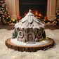 Adorno Navideño- Casa Escarchada De Nieve - Miniatura 2