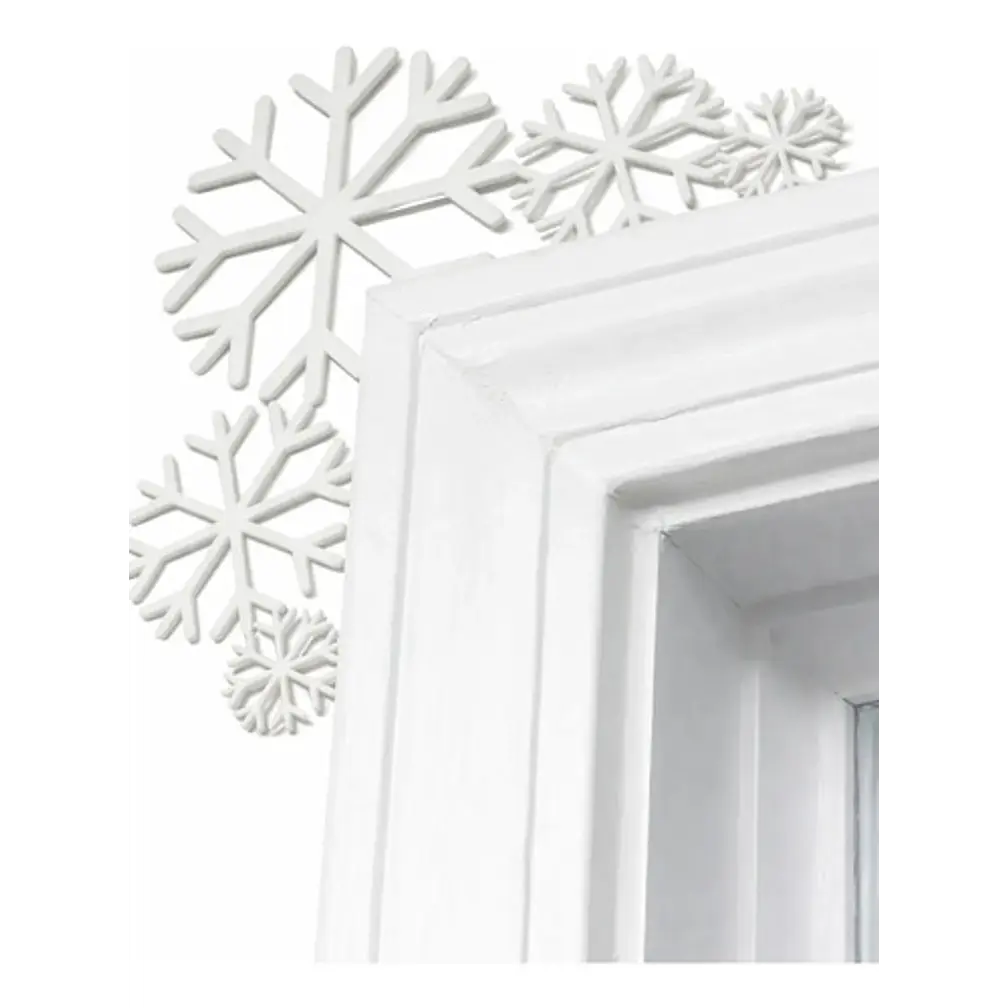 Adorno Navidad - Esquinero Para Puerta Copos De Nieve 1