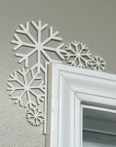 Adorno Navidad - Esquinero Para Puerta Copos De Nieve - Foto 2