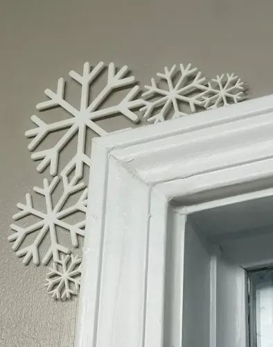 Adorno Navidad - Esquinero Para Puerta Copos De Nieve - Foto 4