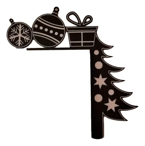 Adorno - Esquinero Para Puerta Navideño