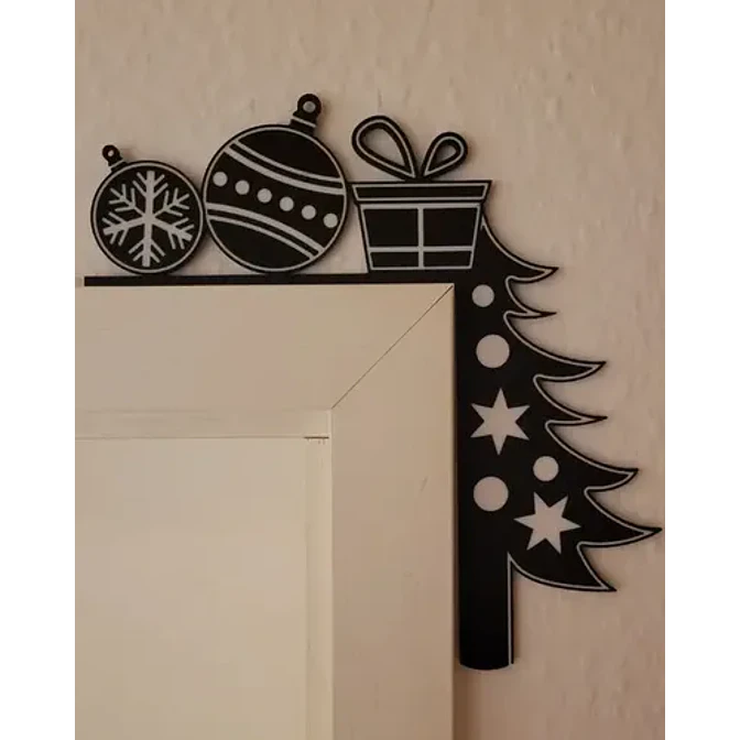 Adorno - Esquinero Para Puerta Navideño 3
