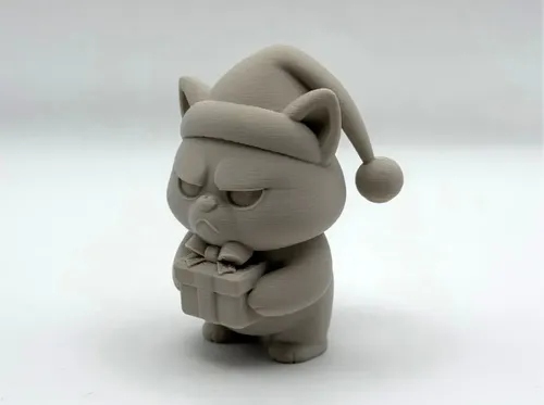Adorno Navideño- Gato Gruñón Con Regalo - Foto 2
