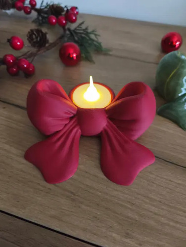 Portavelas Led Lazo Navideño - Foto 2