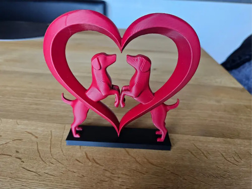 Elegante Escultura De Corazón De Perro - Foto 2