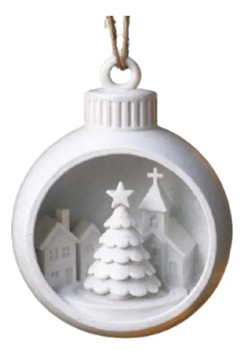 Adorno Para El Árbol De Navidad- Pueblo De Nieve