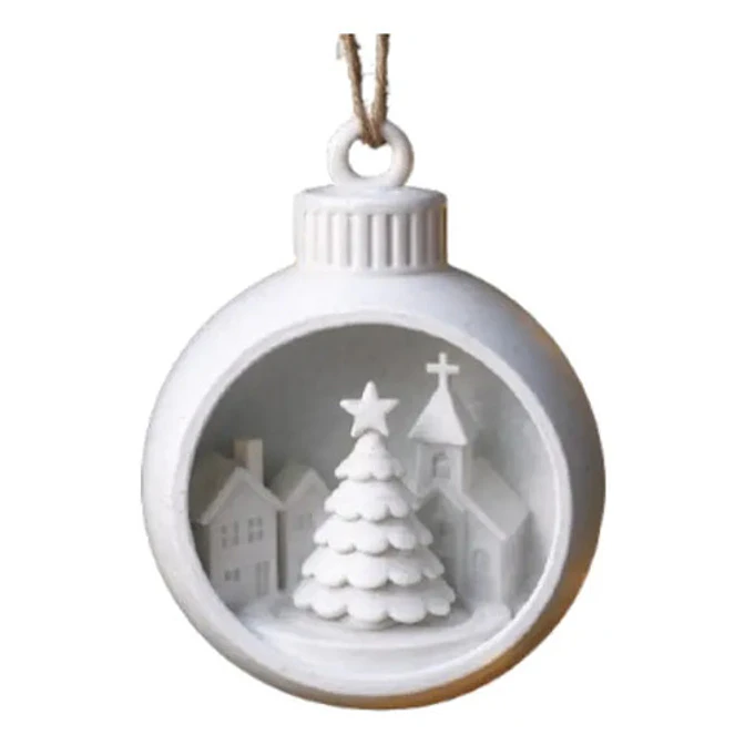 Adorno Para El Árbol De Navidad- Pueblo De Nieve 1
