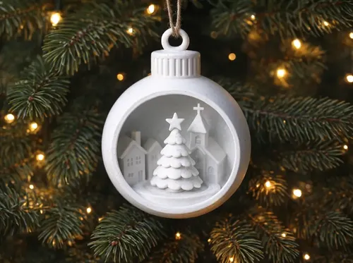 Adorno Para El Árbol De Navidad- Pueblo De Nieve - Foto 2