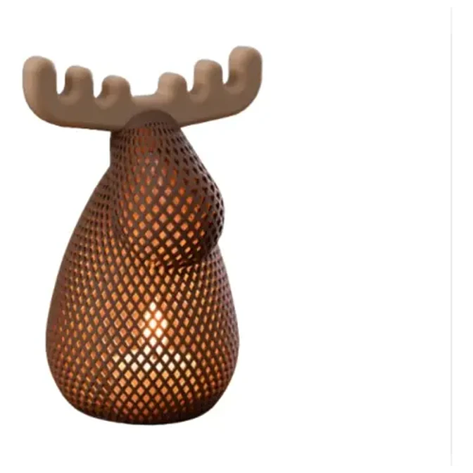 Portavelas Led De Reno Navideño 1