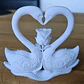 Escultura De Cisne & Rosa Para San Valentín - Miniatura 1