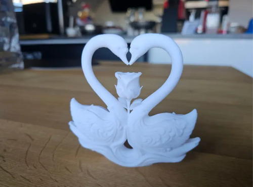 Escultura De Cisne & Rosa Para San Valentín - Foto 2