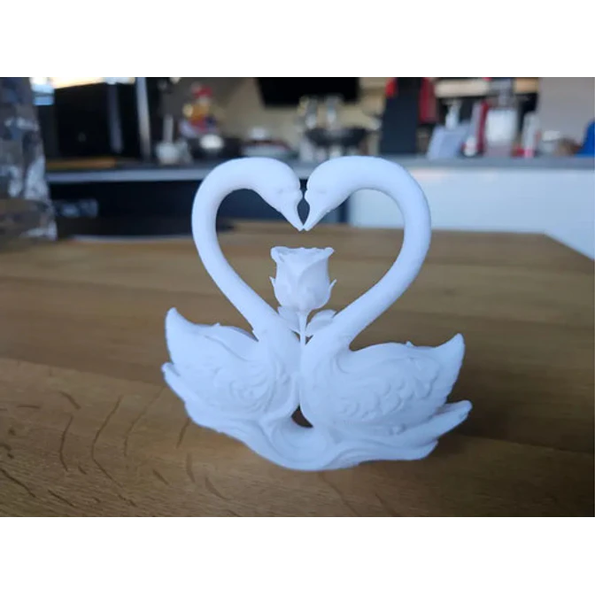 Escultura De Cisne & Rosa Para San Valentín 2