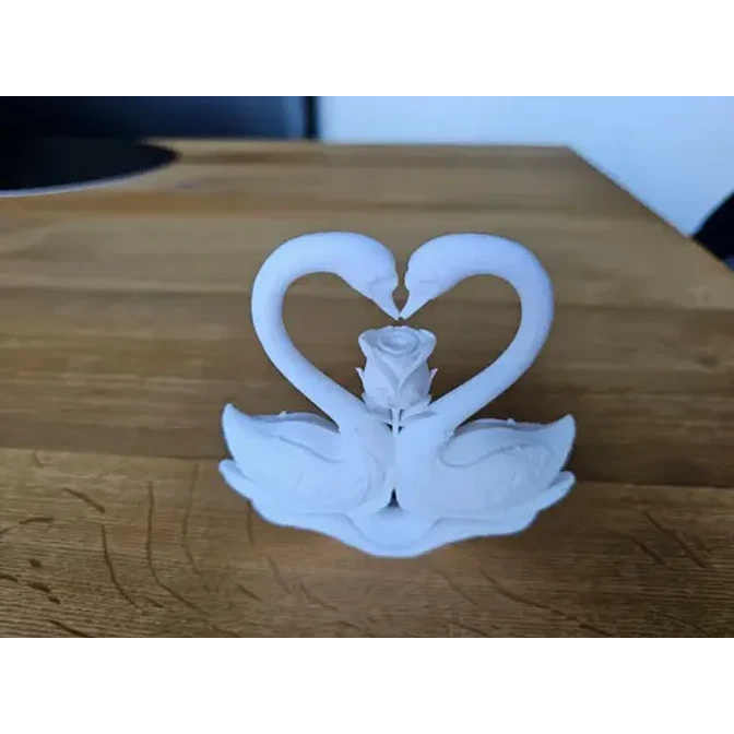 Escultura De Cisne & Rosa Para San Valentín 3