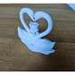 Escultura De Cisne & Rosa Para San Valentín - Miniatura 4