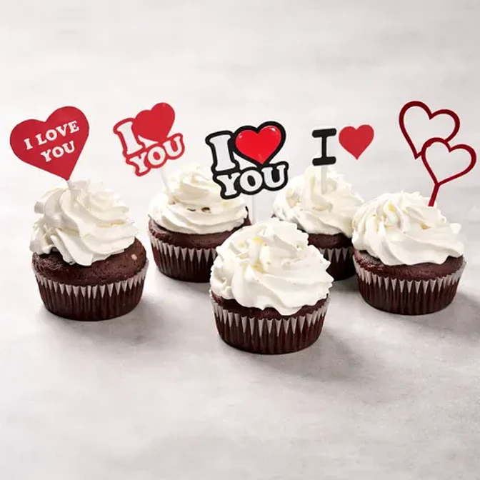 Adornos Para Cupcakes De San Valentín Pack De 5 1