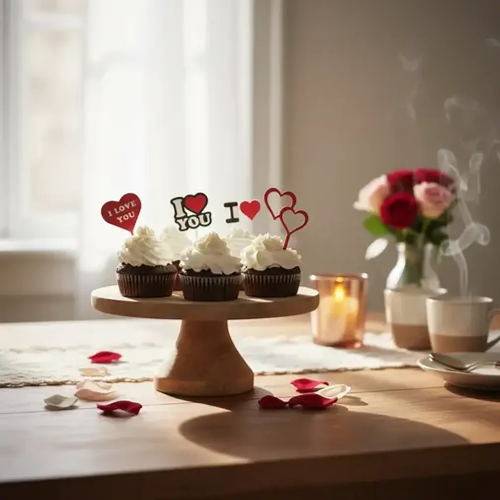 Adornos Para Cupcakes De San Valentín Pack De 5 3