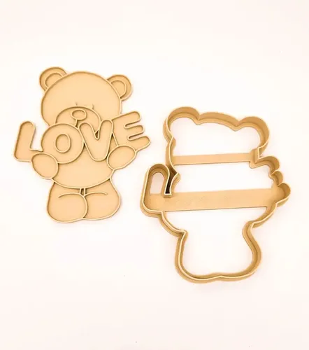 Cortador De Galletas - Osito Con La Palabra Love - Foto 2