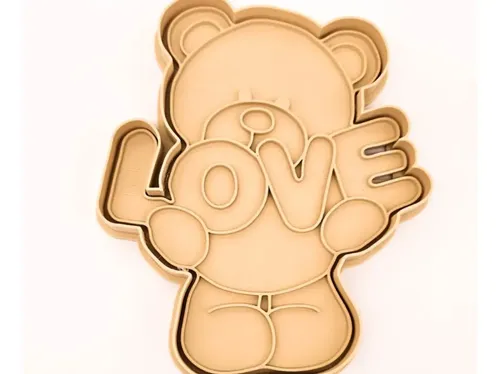 Cortador De Galletas - Osito Con La Palabra Love - Foto 3