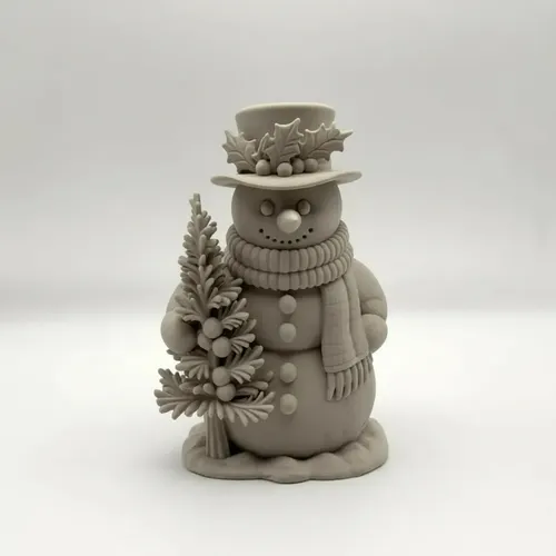 Adorno Navideño- Muñeco De Nieve Sonriente