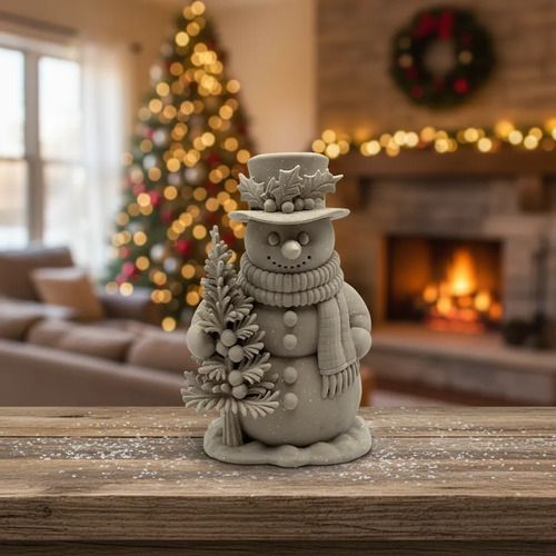 Adorno Navideño- Muñeco De Nieve Sonriente - Foto 3