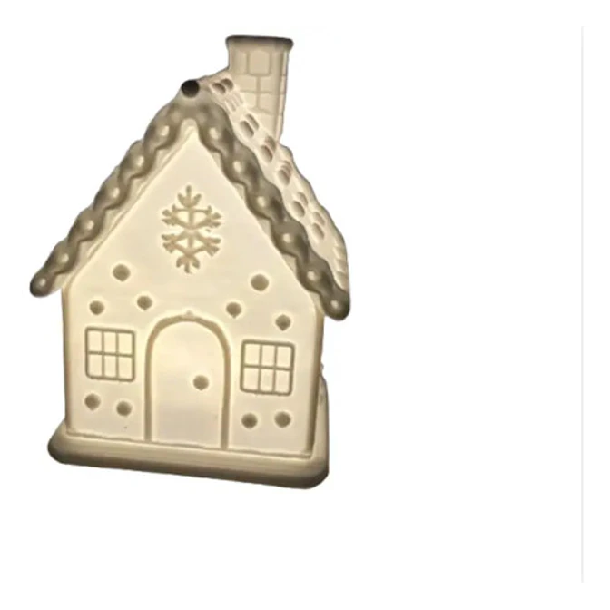 Portavelas Led- Casa De Navidad Invernal 1