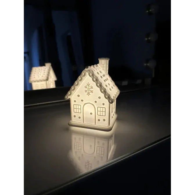 Portavelas Led- Casa De Navidad Invernal 3