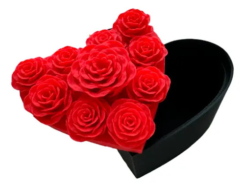 Caja De Corazón Rosas Eternas - San Valentín