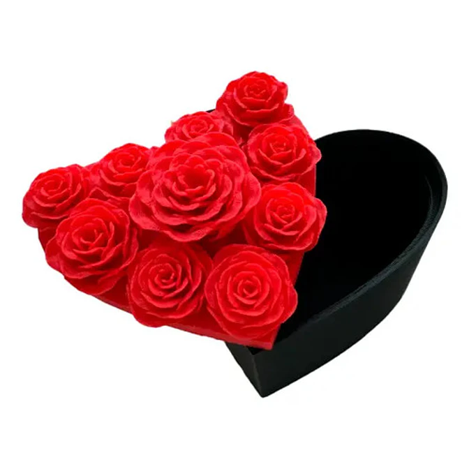 Caja De Corazón Rosas Eternas - San Valentín 1