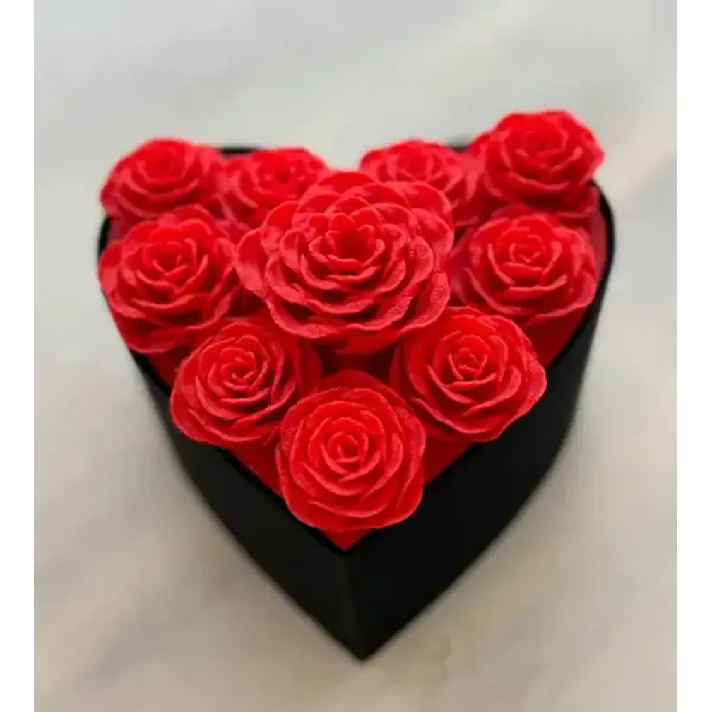 Caja De Corazón Rosas Eternas - San Valentín 3