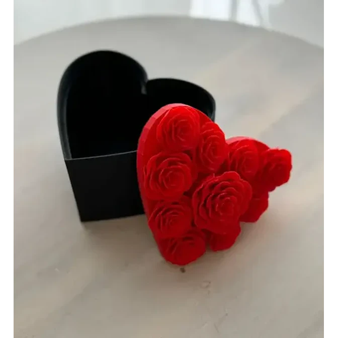 Caja De Corazón Rosas Eternas - San Valentín 4