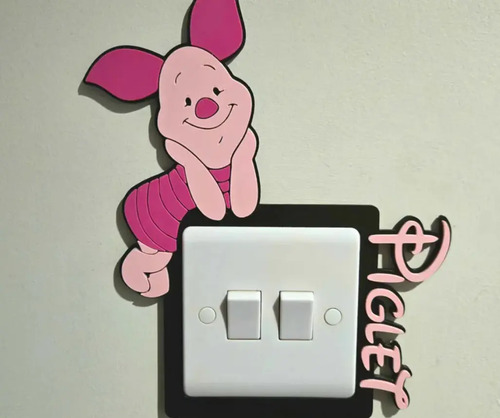 Adorno Para Interruptor - Piglet - Foto 4
