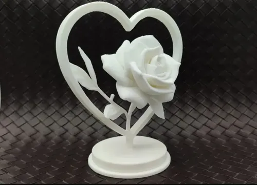 Figura Decorativa - Rosa En El Corazón San Valentín - Foto 2