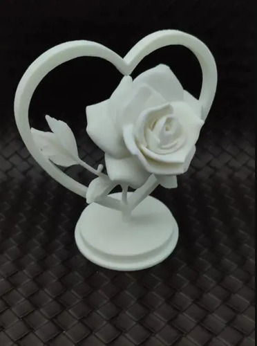 Figura Decorativa - Rosa En El Corazón San Valentín - Foto 3