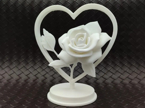 Figura Decorativa - Rosa En El Corazón San Valentín - Foto 4