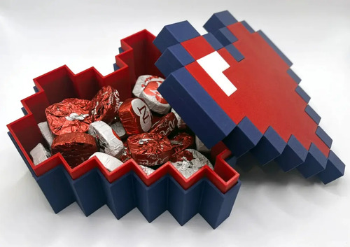Caja De Corazón De Píxel De 8 Bits Para San Valentín - Foto 2