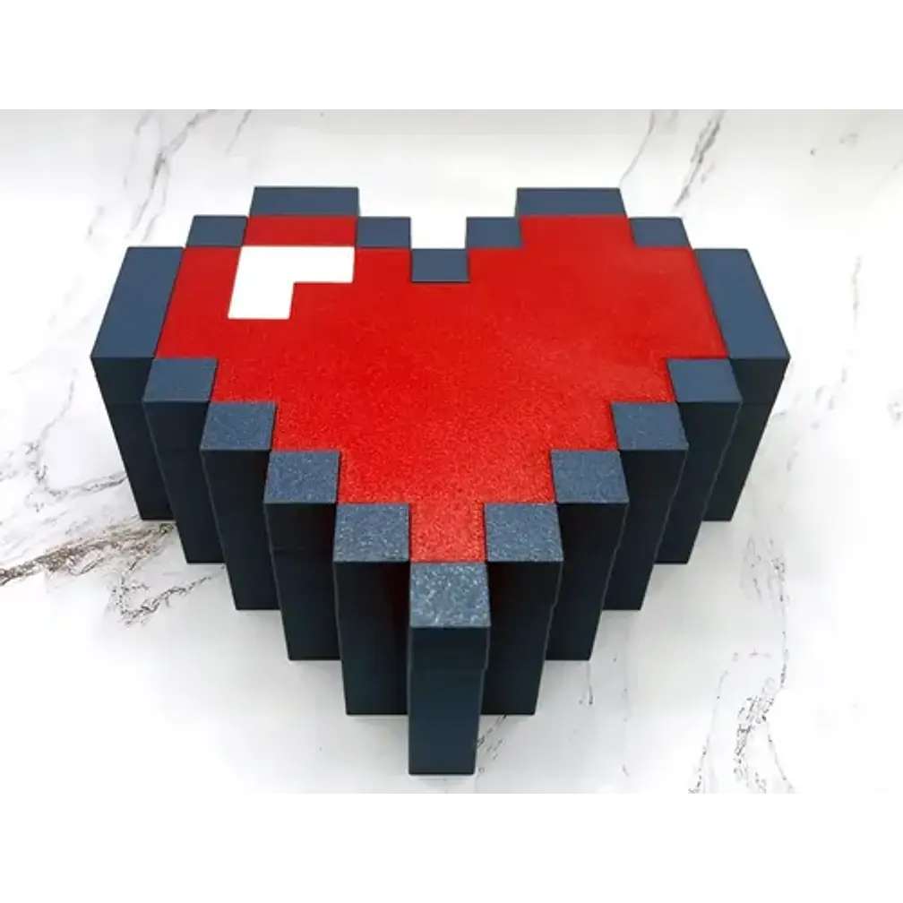Caja De Corazón De Píxel De 8 Bits Para San Valentín 3