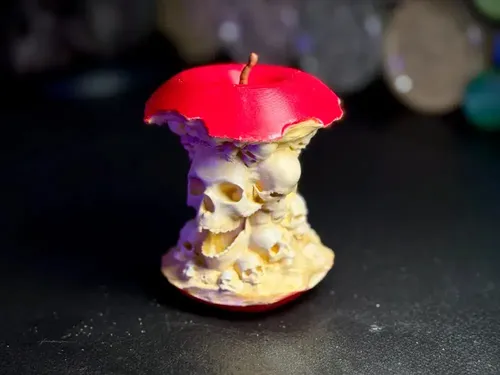 Figura De Manzana Con Calaveras