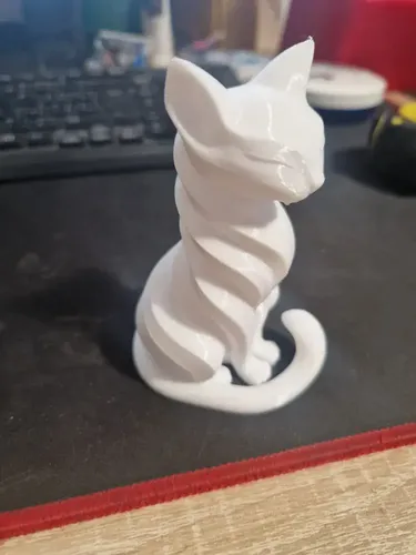 Estatua Blanca De Gato